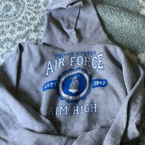 gray air force sweatshirt